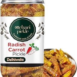 Delhiwala Carrot Radish Pickle, Home Made, Gajar Mooli ka Achar 400 GM I Taste Bhi Health Bhi I Homemade & Organic Pickle-image-102