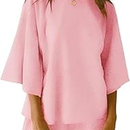 Women's Cotton Solid Oversize drop Shoulder Night Suit Cord Set,Top & Shorts Set-image-18
