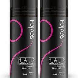 SEVlCH Black Hair Building Fibers – 2PCS | Instantly Covers Hair Loss in 5 Seconds | 100% Plant-Based, Natural Look & Long-Lasting Hold | Wind, Rain & Sweat Resistant | 25g Each-47
