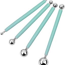 KRAFTMASTERS Set of 4 Modeling Ball Tools, 8 Ball Stainless Steel Dotting Modeling Tools Clay Ceramics Pottery Carving Tool Embossing Sculpting Set-picture-16