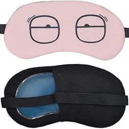 Neev Eye Mask For Sleeping Men Women With Cooling Gel For Night Deep Sleep, Dark Circles, Puffy Eye's, Dry Eyes (Design 1, Pink)-14