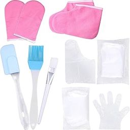 Enakshi® Paraffin Wax Melting Gloves Booties Thick for Hand Feet Bath Pink Gloves |Health & Beauty | Massage | Massagers-image-37