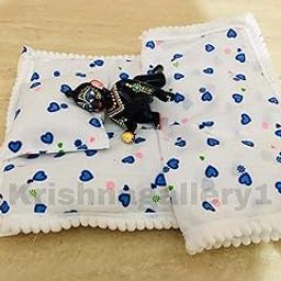 KRISHNAGALLERY1 Laddu Gopal Kanha ji Cotton Night Bister Polyfill Super Soft Luxury Look Thakur ji Bister Size 0 to 5 No White-image-65