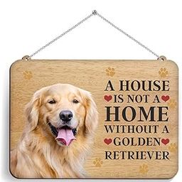 100yellow® Golden Retriever Printed Wooden Sign Decorative Plaque For Home| Adorable Dog Signs for Wall and Door | 8 x 11 Inches-image-49
