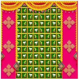 Decoration Clothes for Background Parrot Cows rangolis |Marriage Decoration Background Clothes with (8x8 ft)-image-60