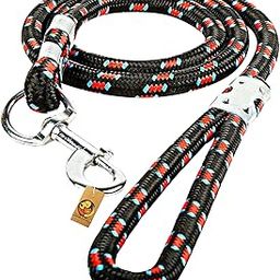 Foodie Puppies Dog Training Walking Leash Rope - (Nylon Leash - 18mm) Dog Cord Leash for Medium to Large-Sized Dogs with Hook (Design May Vary)-image-81