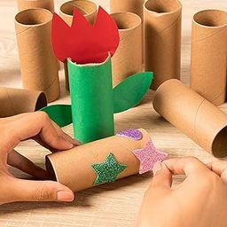 Cardboard Tubes - Craft Rolls, Craft Tubes, Cardboard Rolls, Paper Tubes, Empty Toilet Paper Rolls, Craft Supplies for Classroom Projects, Art DIY Craft, Paper, Brown, Pack of 6 pcs 2 x 2 x 10 inches-image-30