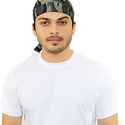 Soulethics Premium Cotton Army Printed Scrub Cap Chef Cap Bandana Helmet for Biker, Skull Cap, Bandana, Head Wear for Cycling & Running-image-1
