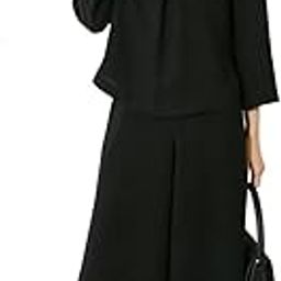 Black Formal, Small Size, Mourning Clothes, Made in Japan, Washable, Wrinkle Resistant, Roll-Neck Blouse + Wide Pants Setup-image-72