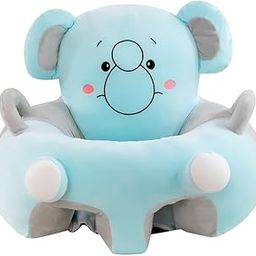 Baby Bucket Cotton Toddlers Training Seat Baby Safety Sofa Dining Chair/Learn to Sit Stool, 3-12 Months-(SkyBlue Elephant)-27