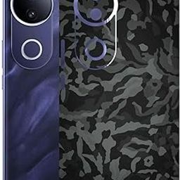 AtOdds Mobile Skin Sticker Wrap | Compatible for VIVO V50E (5G) | Scratchproof Matte Finish | Full Coverage for All Sides & Camera Protection (BlackCamo)-image-33