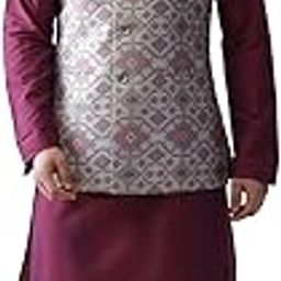 Men Yellow Kurta Churidar With Nehru Jacket, Full Sleaves, Knee Length, Straight, Regular Fit, Mandarin Collar Ethnic wear-image-51