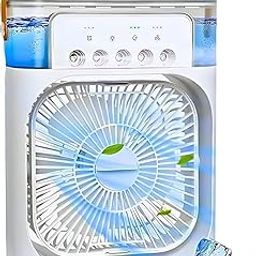 Personal Air Cooler, Portable Mini Air Conditioner Fan with 7-Color LED, 3 Wind Speeds, 3 Spray Modes & 1/2/3H Timer for Home & Office-image-120