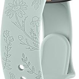 Tobfit 20mm Soft Floral Watch Strap Compatible for Amazfit GTS 2 Mini, Amazfit Bip/Bip U/Pro/Lite, Bip S, Bip 3, Flower Silicone Strap for Amazfit GTS/ 2/2e/3/4/4 Mini, WATCH NOT INCLUDED-picture-17