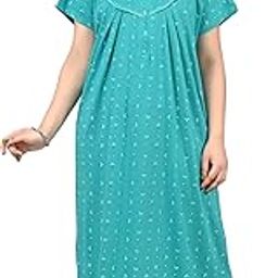 MIAVII Women's Comfortable Printed Hosiery Night Dress/Nighties/Maxi/Sleepwear/Night Wear Dress-picture-19