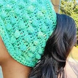 Handmade Green Popcorn Ear Warmer Headband-image-26