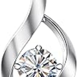 925 Silver Classic Dew Drop Solitaire Pendant | 92.5 Sterling Silver and Diamond like Brilliance Sparkling Zirconia | Lovely Gift - Studded Dew Drop-image-23