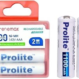 Prolite EneMAX Ni‐Mh AAA Rechargeable Battery 1100mAh | Pack of 2 | Low Self Discharge | Used with Digital Camera, Game Controller, LED Torch, Toys, Shaver and More-27