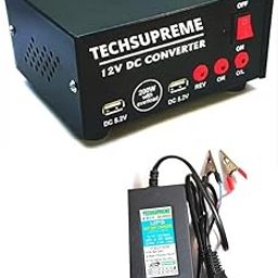 TECHSUPREME 200 Watt Converter 12v DC to AC inverter kit - SMPS, Lap Top, LED TV &12 volt 7 amp battery charger-22