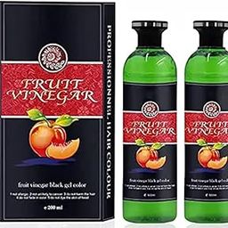 Fruit Vinegar Hair Color Black Gel – Natural Herbal Formula, Ammonia-Free, Long Lasting Color – 2x500ml + 1xBox-55