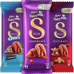Cadbury Dairy Milk Silk Chocolate Bars Combo (2 x Silk Plain 60 g, 2 x Silk Oreo 60 g and 2 x Silk Fruit and Nut 55 Grams)-picture-3