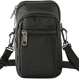 Kuber Industries Paspport Holder for Men & Women|Multifunction Passport Cover Bag|Nylon Passport Pouch for Luggage (Black)-25