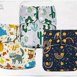 MOMSARC Premium Cotton Cloth Diapers For Babies 0 To 3 Years | Baby Products | Reusable Diaper For New Born | Washable Diapers | Leak Proof, Adjustable | (Pack of 3, Multicolour)-27