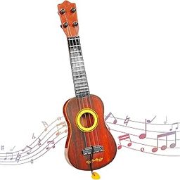 VGRASSP 17 Inch Wooden Texture Acoustic Guitar Toy for Kids with 4 Strings - Musical Strumming Instrument Toy for Boys and Girls - Color As Per Stock-image-10