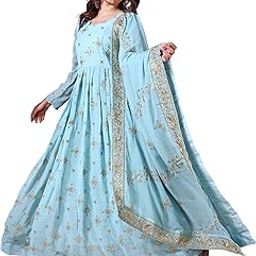 Georgette Sequins Long Dress for Women-picture-19