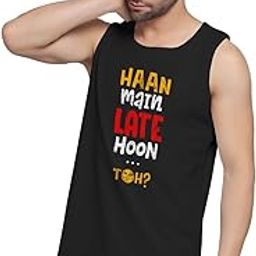 LATE Gym Vest Printed Tank Top Bat Vests Mens Gymwear Sando Fabric 100% Cotton sleeveless Vest Sando_(DS-SDO-028)-image-31