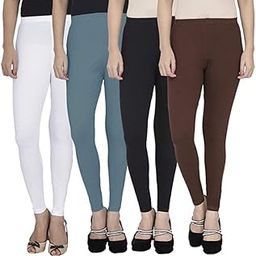 Women's Cotton Lycra Stretchable Ankle Length Leggings Combo Pack of 4-picture-8