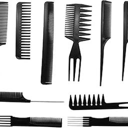 PINAKA Styling Hair Comb Set Salon Barber Hairstylist Comb 10 Pack for Hairdressing-22