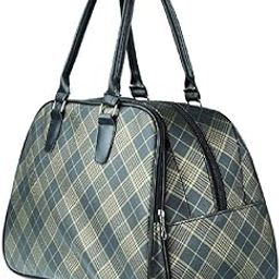 Leather Travel Duffle Bag for Men and Women, Black-Green, 40*33*21 CM-image-82