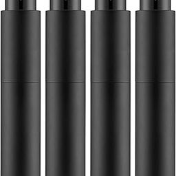 PiyuBind 10ml Portable Mini Perfume Atomizer Spray Bottle 4 Pcs Travel Refillable Atomizer Sprayer for Perfume,Cologn, Fragrance with Twist Design (Matte Black)-31