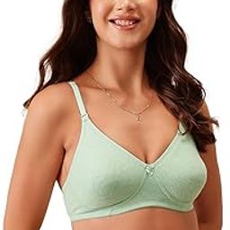 Women's Cotton Solid Non-Padded Full Cup Wire Free T-Shirt Bra-picture-35