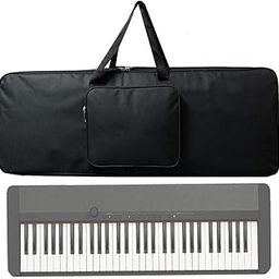 MOCKING BIRD Padded 26 inch Piano Keyboard Cover Bag Durable Waterproof Piano Bag Compatible with casio- SA76 casio - SA77, SA78 Portable Piano Keyboard (Black) (26 inch)-0