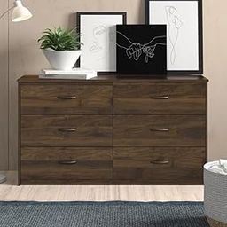 Chest of Drawers Walnut Color/Storage Cabinet-8