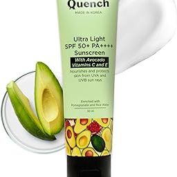 QUENCH BOTANICS Bravocado Sunscreen Spf 50+ Pa++++ Korean Sunscreen With Vitamin E & Avocado,No White Cast Lightweight & Non-Sticky, Uva & Uvb Protection For Women & Men (50Ml) All Skin Type-19