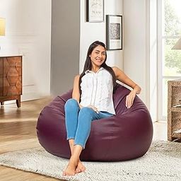 Amazon Brand - Solimo XXL Bean Bag Cover (Maroon)-18