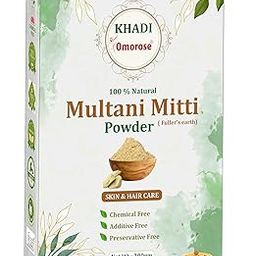 Khadi Omorose Multani Mitti Powder for Hair and Skin Care | 200 Grams | 100 & Pure & natural | Soft & Glowing Skin | Exfoliator | Softner | Nourishment | Fuller's Earth | Resealable Zipper Pouch pack-image-37