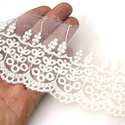 Strala Off- White Color Laces for Dresses, Sarees, Lehenga, Suits, Bags, Decorations, Borders, Crafts and Home Décor,Blouse (3 mtr) Design-593-image-83
