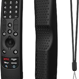 Sounce LG TV Silicone Remote Cover Compatible with LG TV Remote LG AN-MR21GA (2021) LG MR22GA (2022) LG MR23GA (2023) Magic Remote Case with Loop (Black)-17