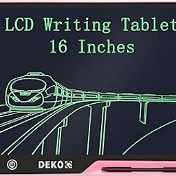 Dekoq Plastic 16 Inch USB Rechargeable Drawing Tablet Doodle Board for Kids, Reusable Electronic Drawing Pads Educational Toys for Girls, Educational Birthday Gift, Drawing Pad for Teen Girl (Pink)-30