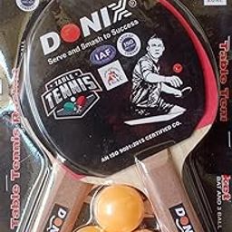 DONIX Table Tennis Play Set Combo (2 Bat and 3 TT Balls) Gift Ping Pong Game Multicolor Table Tennis Racquet (Pack of: 1,350 g)-16
