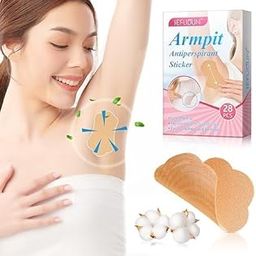 Antibacterial Underarm Sweat Pads - High Sweat Prevention & Deodorizing, Direct Stick for Stain Protection(28pcs)-image-38