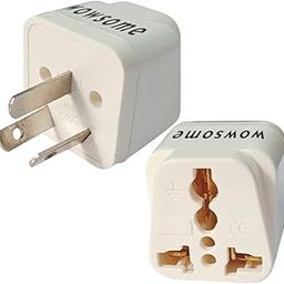 Wowsome India to Australia Conversion Plug Adapter for Convert Indian Plug to Australia, New Zealand and China – Type I – 3 Pin Travel adaptor - Pack of 2 - White-46