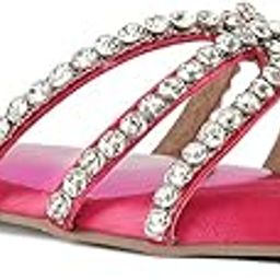 Women's Dimante Strap Flat Slide Kids UK-image-51