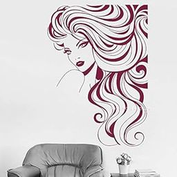 Gadgets Wrap Vinyl Long Hair Girls Beautiful Fashion Girl Model Beauty Hair Salon Stickers, Ag20-Drp-4191 (56 cm X 79 cm X 0.4 cm, Multicolor)-image-75