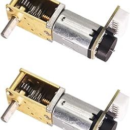 2Pcs DC 12V 16RPM Φ3x8mm Single Shaft N20 Worm Gear Motor with Encoder, 3-12V 4-381RPM Best for Automation and Robotics (12-16)-image-48