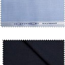 Trouser - Shirt Fabric Combo Box (Unstitched, All Weather Fabric) (Blue Shirt + Blue Pant)-image-23